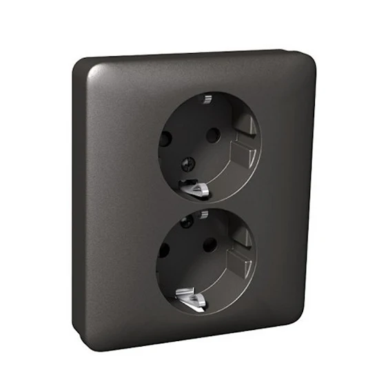 Schneider Electric Exxact Primo Vägguttag 2-vägs | Antracit