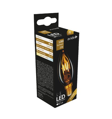 Avide | LED-kronljuslampa 3W | Varmvit 2700K | E14