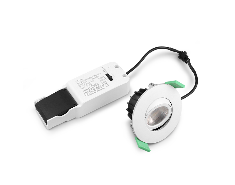 LED Downlight | 6W | Dimbar | 3CCT | IP65 | Inkl. värmeskydd  | ø65