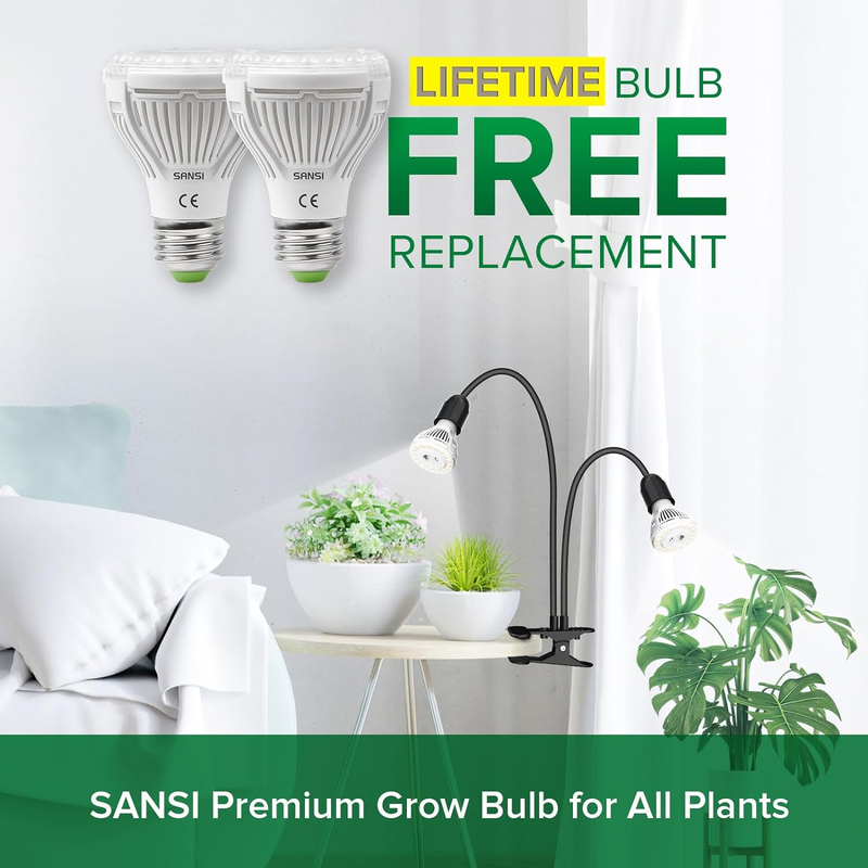 SANSI 2x10W Växtlampa med fäste