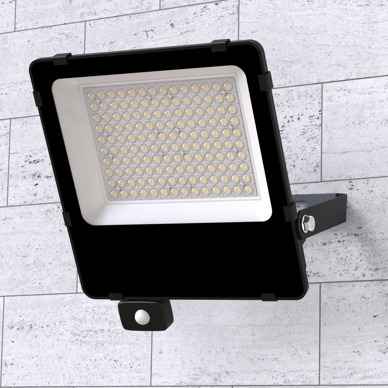 LED strålkastare PRO+ med PIR sensor | 400W | Neutralvit 4000K | IP66