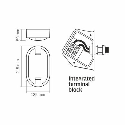 VIDEX | Vägglampa 'DANA' | 15W | 5000K Neutralvit | IP65