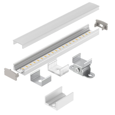 LED Profil | SS17 | Utanpåliggande | 17 x 8,4mm | 1 & 2 meter