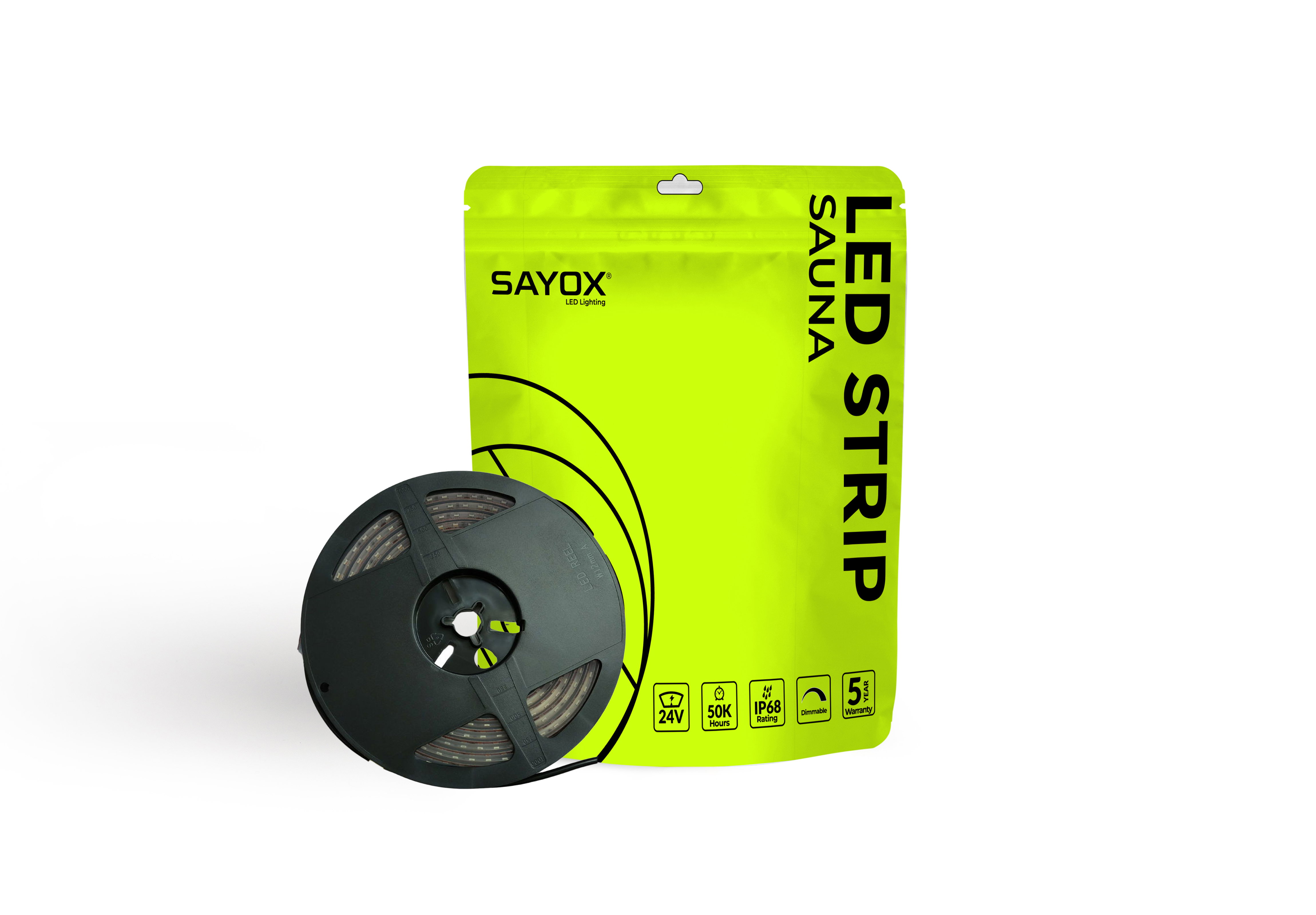 Flerfärgad LED Remsa Bastu | 24V | RGBW | 8W/meter | IP68 (2 meter)