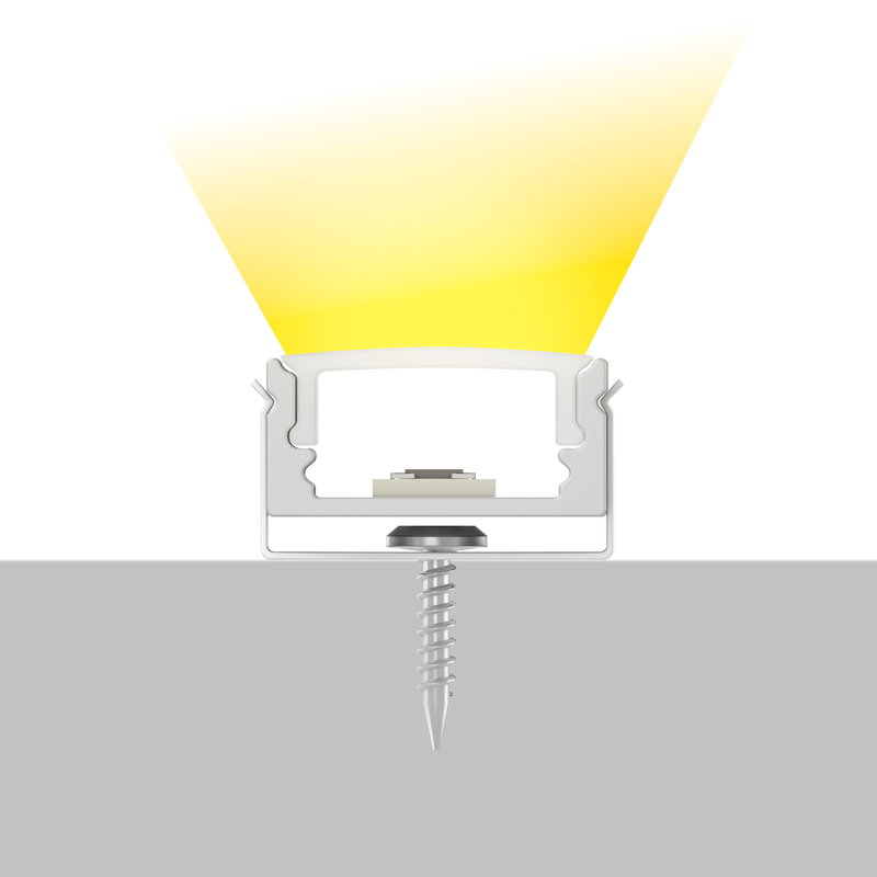 LED profil | SS17 | Utanpåliggande | 17 x 8,4 mm | 1 meter