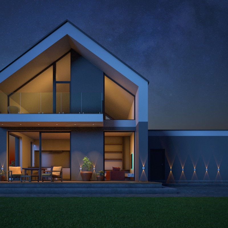 LUNARIX 1 Väggarmatur 2W | CCT RA90 | Dubbelriktad | Vit