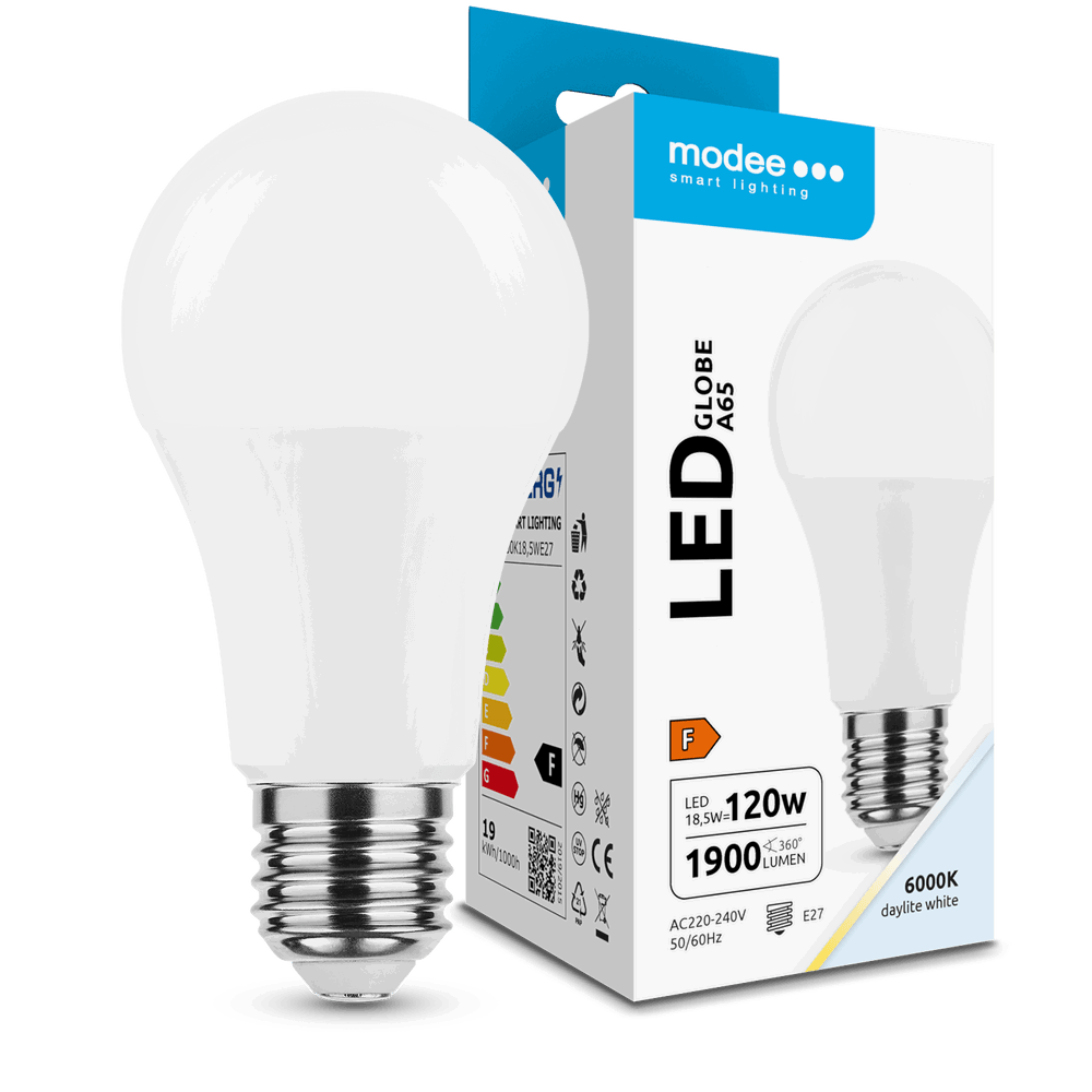 LED E27-lampa 18,5W | Kallvit 6000K | A70 | 270°