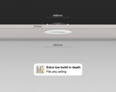 LED Downlight Slimmy | 5-7W | CCT | 2700-3000K-4000K | IP65 | Dimbar | Värmeskydd
