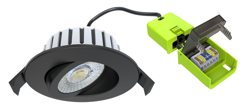 LED Downlight Orbit | 5-7W | CCT+Dim2Warm | 2700-4000K | IP65 | Dimbar | Värmeskydd | Svart