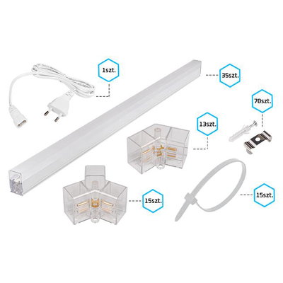 Hexagonbelysning | 11S | 460W | 6500K | Komplett paket | 419x301 cm