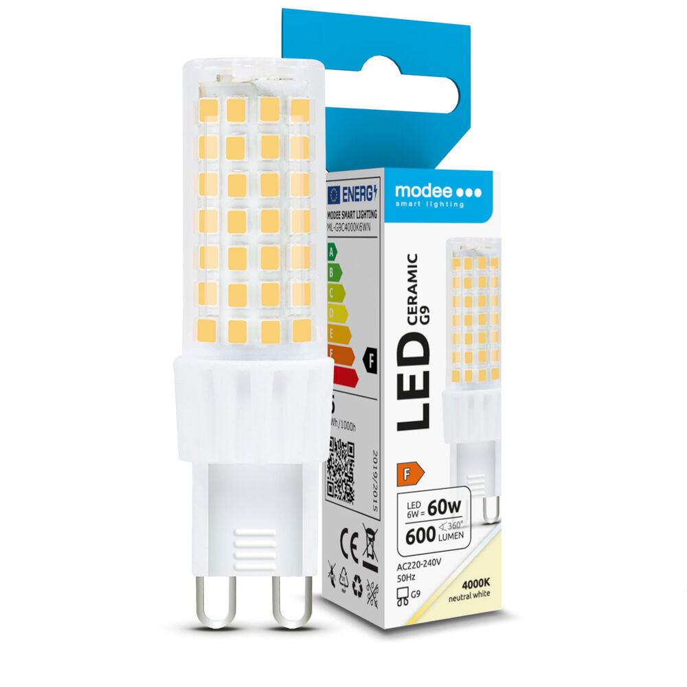 LED G9 lampa 6W | Neutralvit 4000K | Keramisk