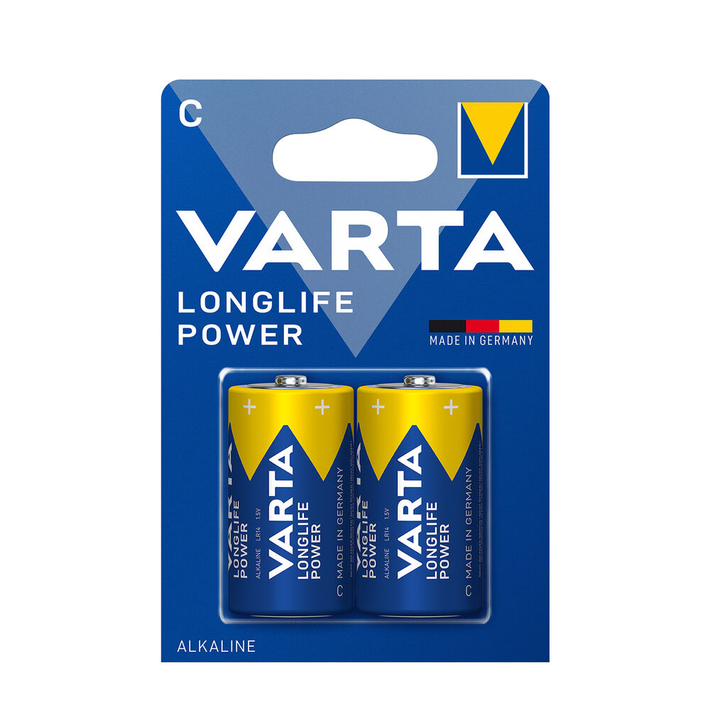 2-pack | VARTA Longlife Power Alkaline Batteri C (1,5V) B2