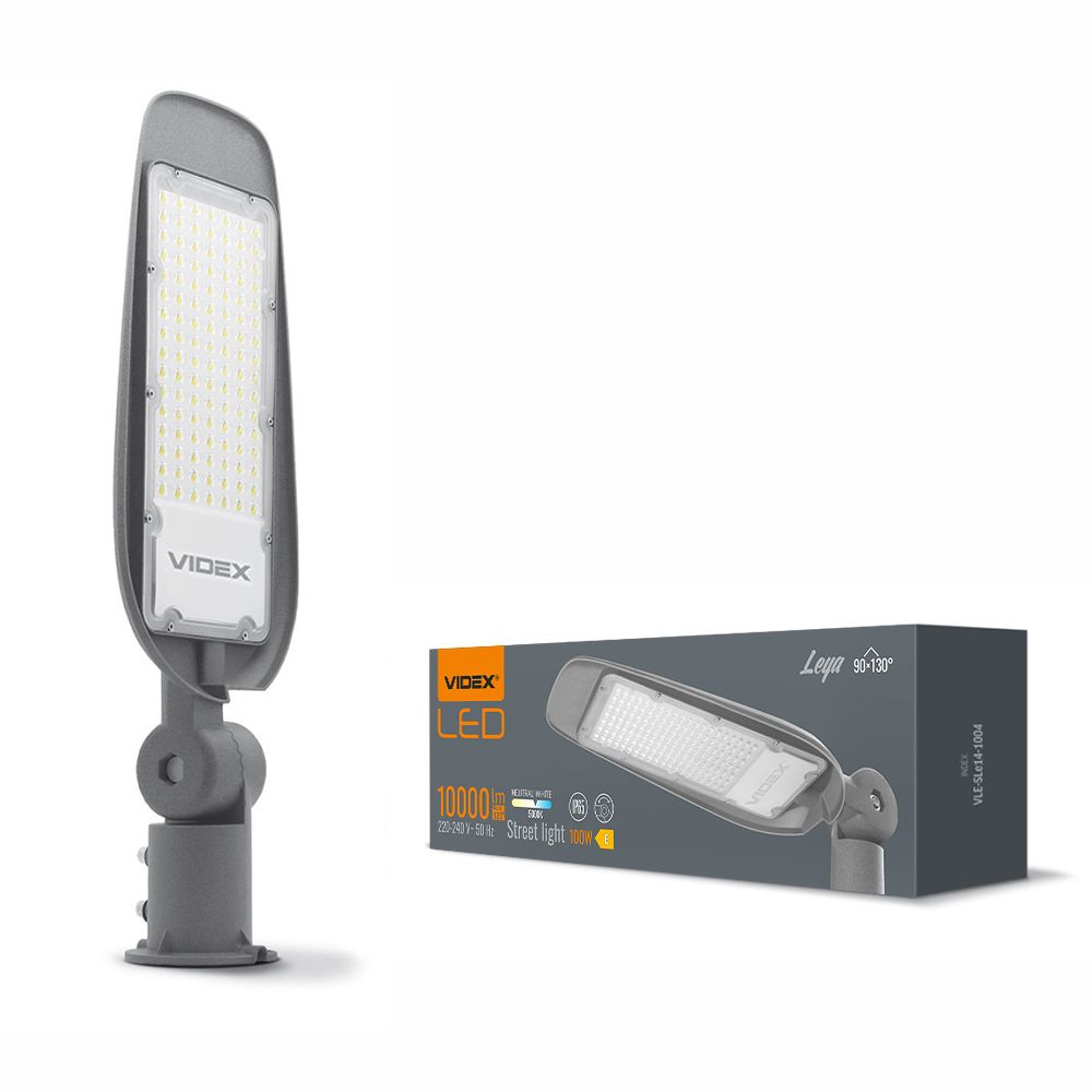 VIDEX | Gatubelysning 'LEYA' 100W | Kallvit 5000K | IP65