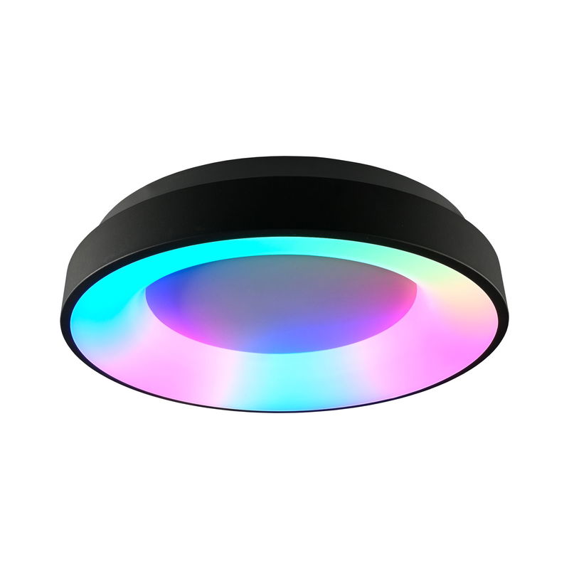 VIDEX | Rund taklampa RGB+2700-6000K | 72W | Dimbar | Svart