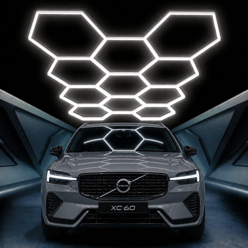 Hexagonbelysning | 11S | 460W | 6500K | Komplett paket | 419x301 cm