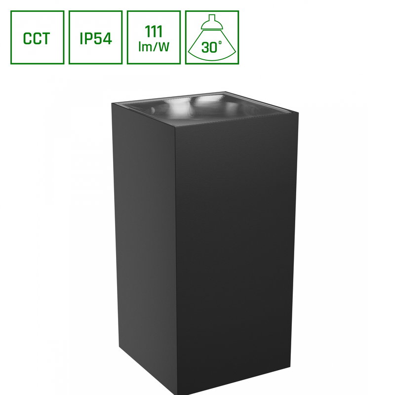 Vägglampa BLACK SQUARE 18W CCT 230V IP54