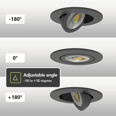 LED Downlight Orbit | 5-7W | CCT+Dim2Warm | 2700-4000K | IP65 | Dimbar | Värmeskydd | Svart