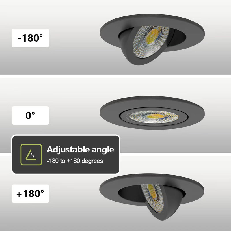 LED Downlight Orbit | 5-7W | CCT+Dim2Warm | 2700-4000K | IP65 | Dimbar | Värmeskydd | Svart