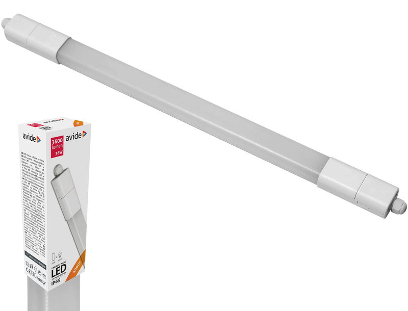 Avide | LED-armatur 36W | Neutralvit 4000K | IP65 | 150cm