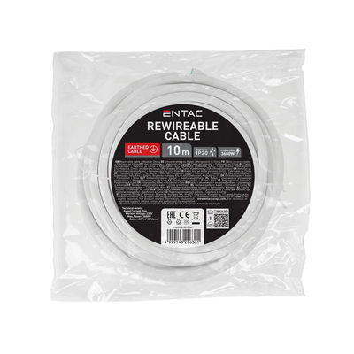 Anslutningskabel | RKK (H05 VV-F) | 3G 1,5 mm² | Vit | 10 m