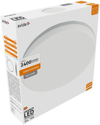 Avide Bulkhead Lamp Uranus Round IP54 18/24W NW 4000K White