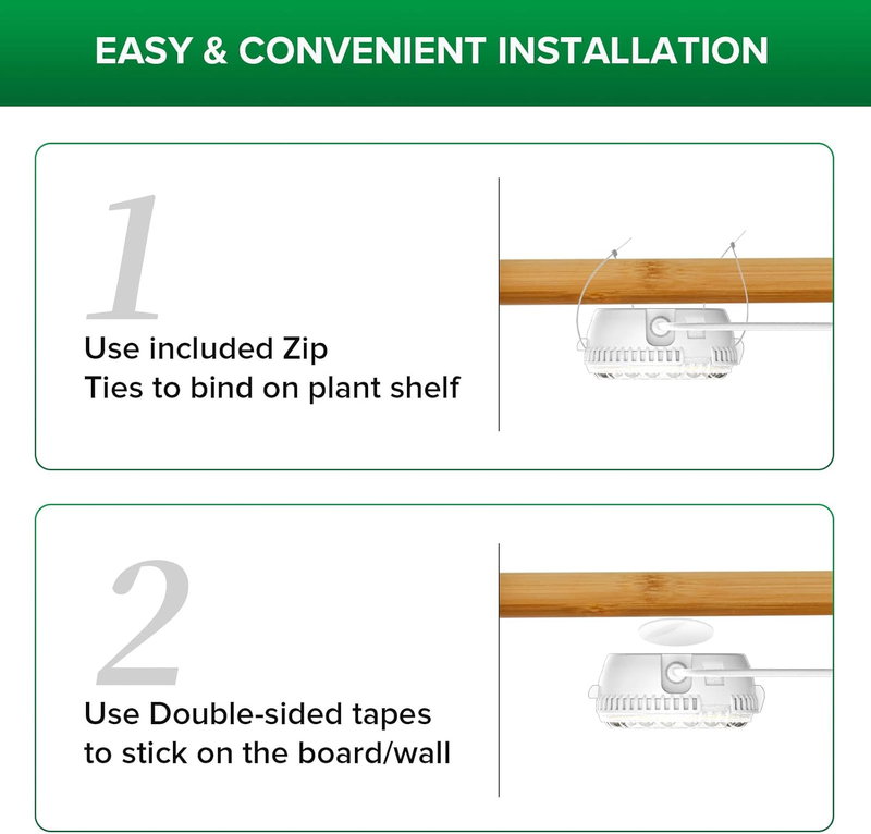 SANSI | Växtlampa 2x10W | Fullspektrum | Inkl. timer och stickpropp