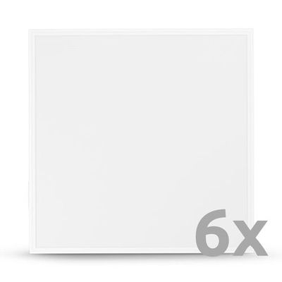 6-pack | LED Panel 60X60cm | Neutralvit 4000K| 36W | UGR<22