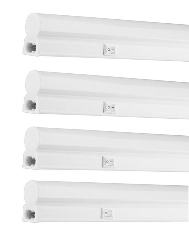 4-pack | 60cm LED T5 Växtbelysning Full spektrum 6400K Kallvit