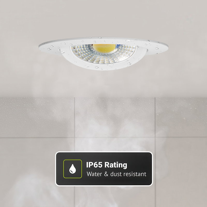 LED Downlight Slimmy | 5-8W | 3CCT | D2W | IP65 | Dimbar | Mässing | Värmeskydd