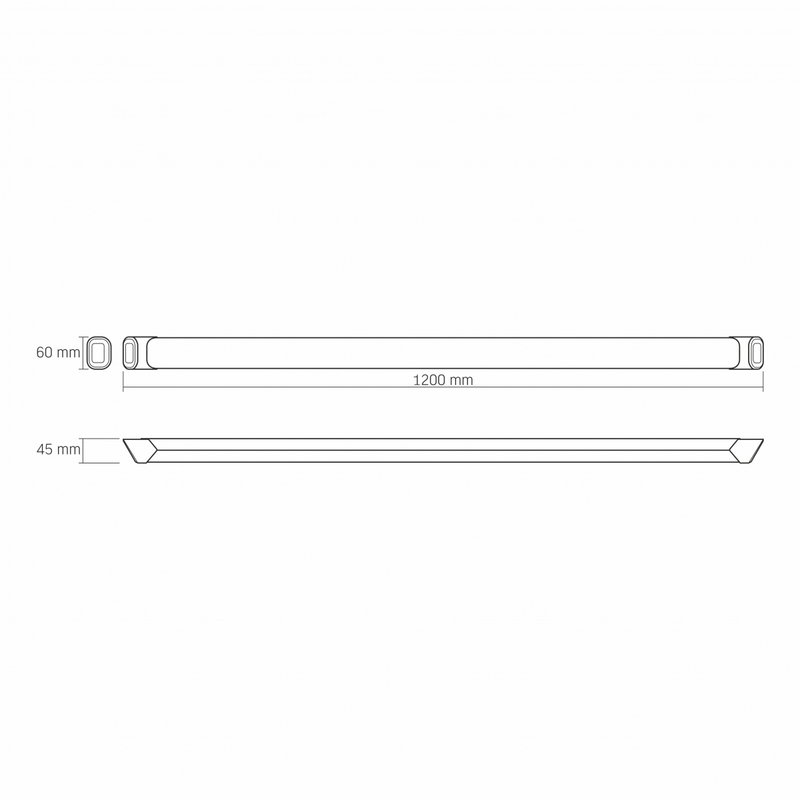 VIDEX | LED armatur 72W | 120 cm | Kallvit 5000K | 8000 LM