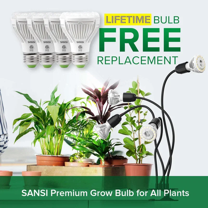 SANSI 4x10W Växtlampa med fäste