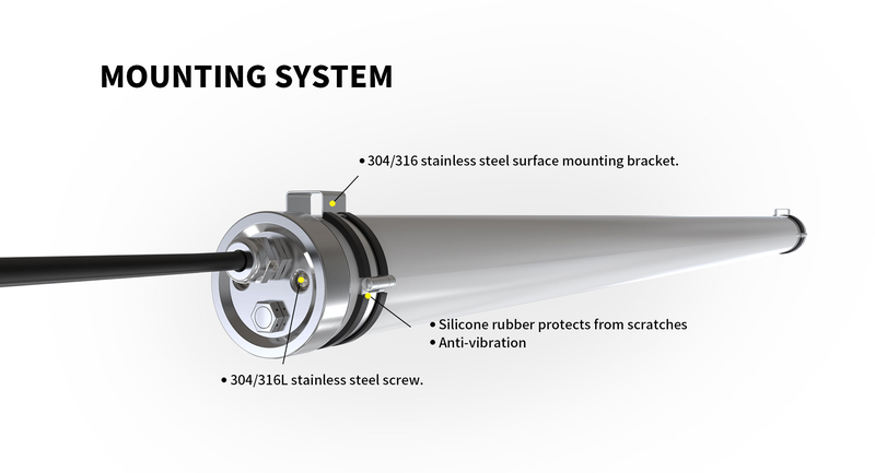 LED armatur 60W | 150cm | IP69K | D-märkt | 150 cm
