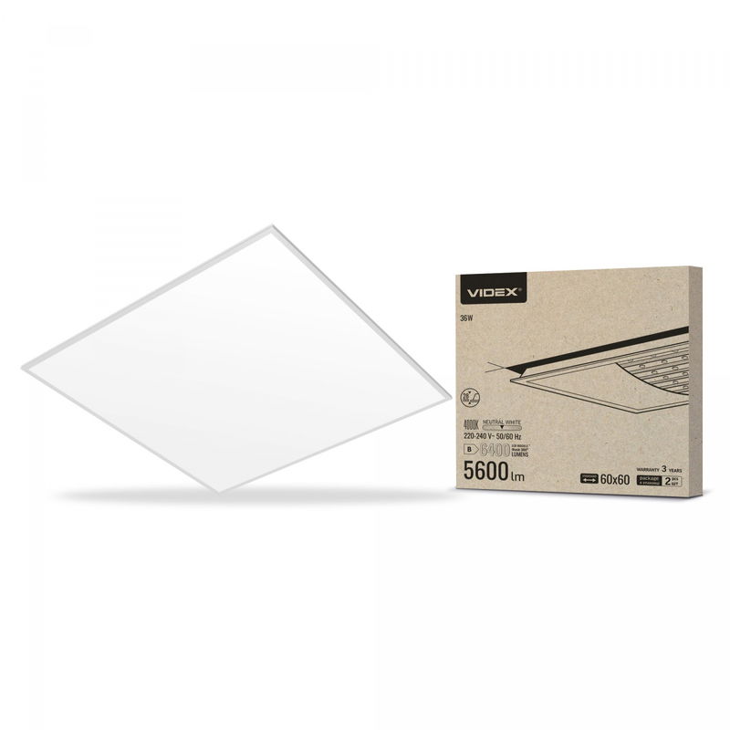 VIDEX | LED-panel 60x60 | 36W | Neutralvit 4000K | Back-lit