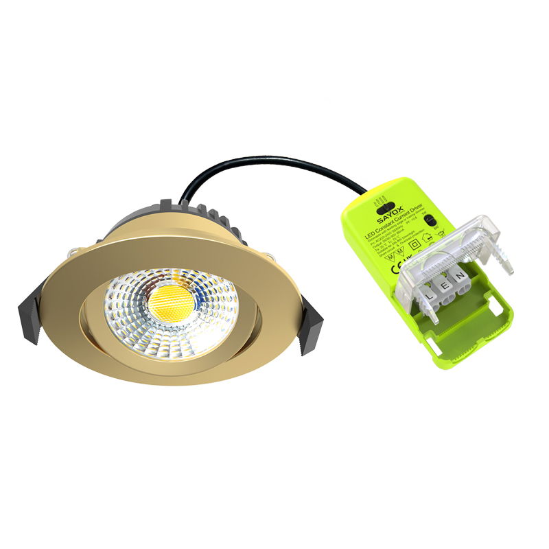 LED Downlight Slimmy | 5-8W | 3CCT | D2W | IP65 | Dimbar | Mässing | Värmeskydd
