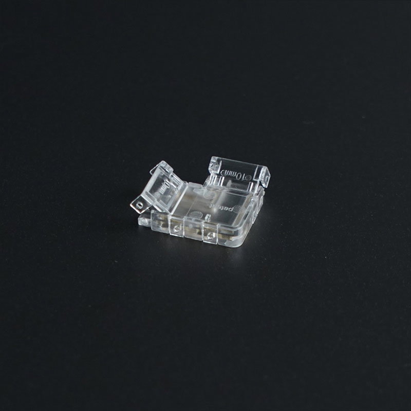 Sayox | Lödfri kontakt för LED-remsa | Enfärgad | 8 mm | L-formad hörn | IP20 | 4-pack