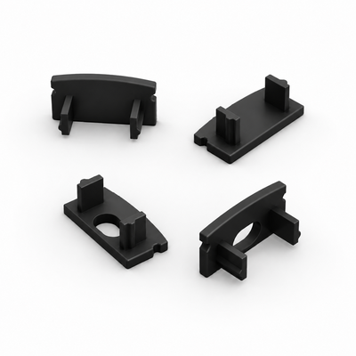Sayox | RS23 | Ändavslut för LED-profiler | Svart | Plast | 4-pack