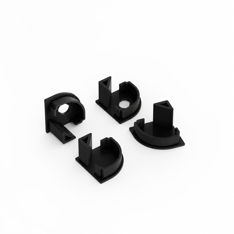 Sayox | SSC16 | Ändavslut för LED-profiler | Svart | Plast | 4-pack