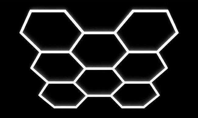 Hexagonbelysning| 8S | 280W | 6500K | Komplett paket | 252x238 cm