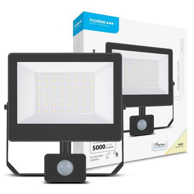 Modee Lighting LED strålkastare 50W |  Neutralvit 4000K | IP54 | + sensor