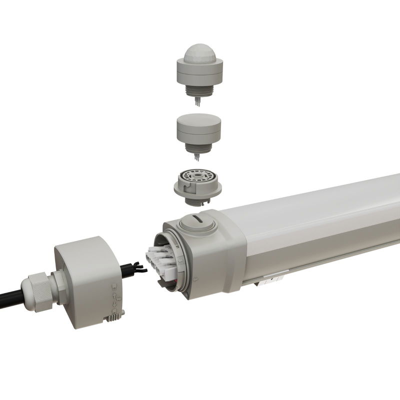 LED armatur 45W med sensor | 150cm | 4000K | 160 LM/W | IP65 | IK10