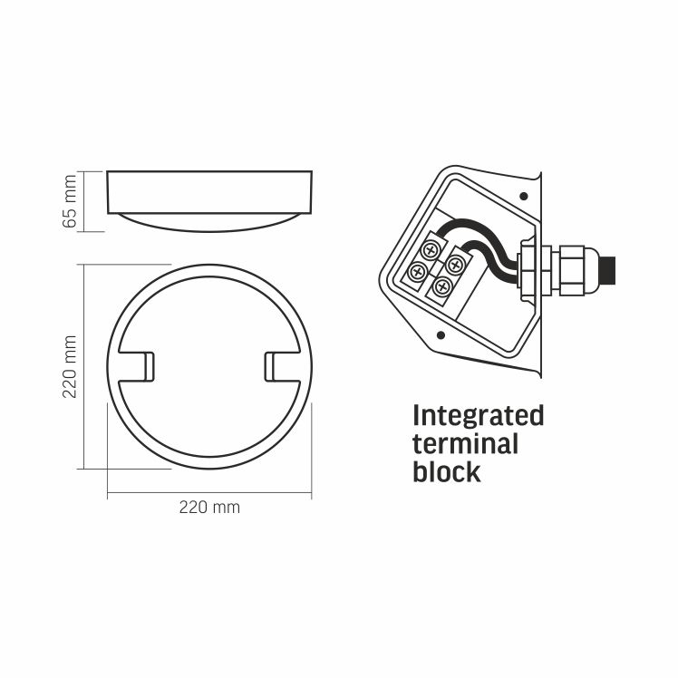 VIDEX | Vägglampa 'DANA' | 18W | 5000K Neutralvit | IP65