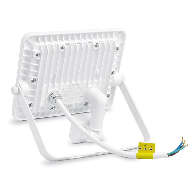 VIDEX | LED strålkastare 30W med sensor | Kallvit 5000K | IP65 | Vit