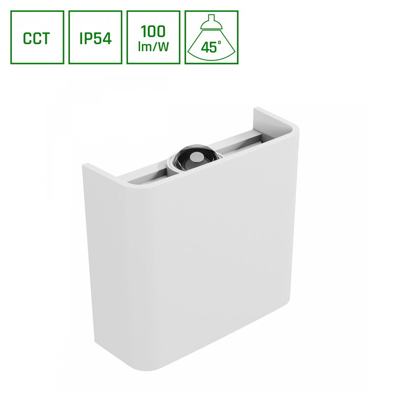 LUNARIX 1 Väggarmatur 2W | CCT RA90 | Dubbelriktad | Vit