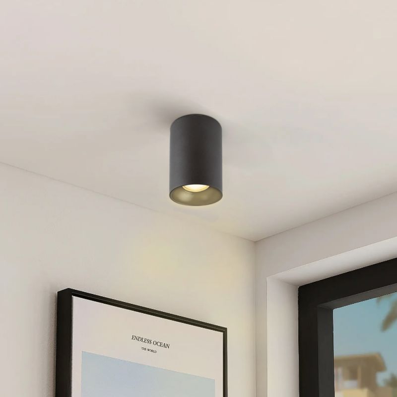 VIDEX | Taklampa svart reflektor | GU10-sockel