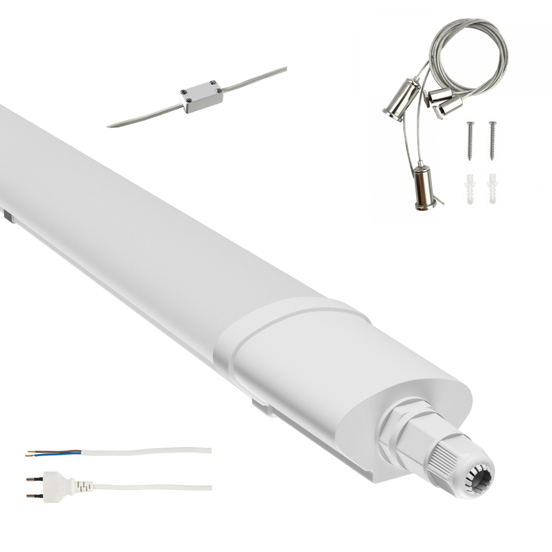Växtbelysning komplett paket 36W | 120cm | 4000K | Vattentät IP65
