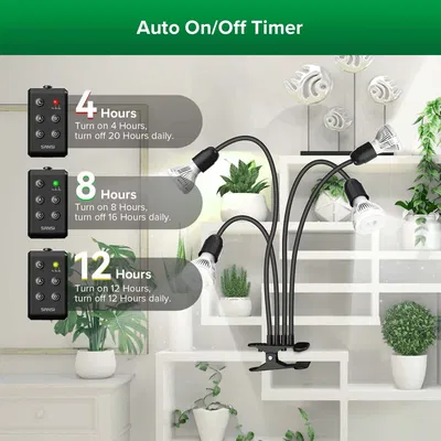 SANSI 4x10W Växtlampa med fäste