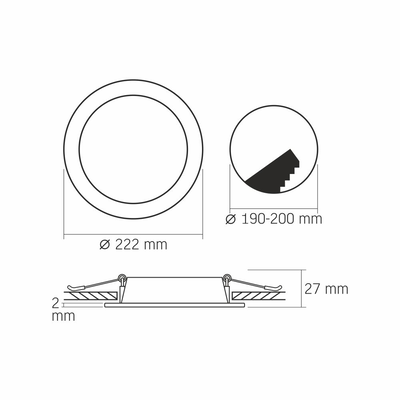 VIDEX | LED-Downlight 18W | Neutralvit 4000K | IP20