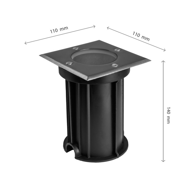 LUKKA CONNECT Markspotlights GU10 Kvadrat | IP67 | 230V | inkl. kabel 3x1,5