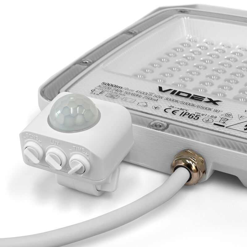 VIDEX | LED-strålkastare med rörelsesensor 50W | CCT 3000K - 6500K | IP65