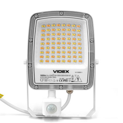 VIDEX | LED-strålkastare med rörelsesensor 50W | CCT 3000K - 6500K | IP65